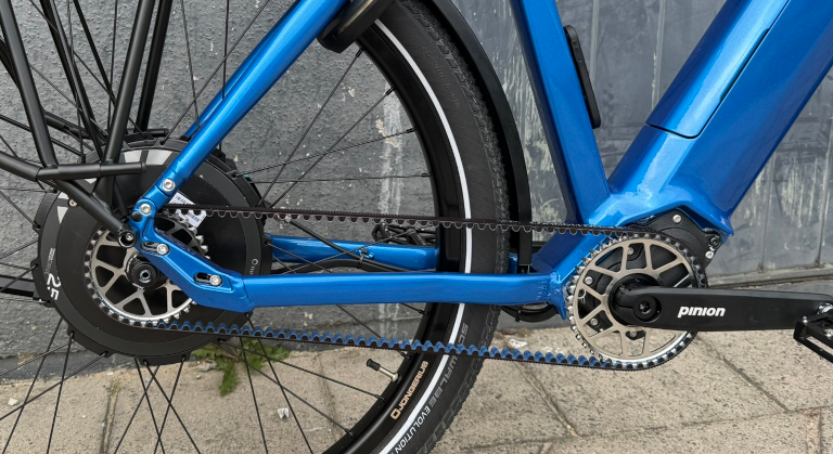 Pinion gearbox op een Jongerius e-bike